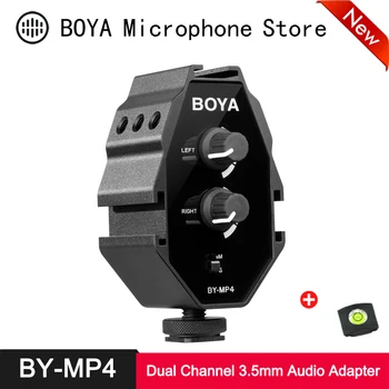 BOYA BY-MP4 Dual Channel Audio Adapter Mixer 3.5mm Stereo Output for Smartphone DSLR SLR Camera Camcorder Microphone Accessories
BOYA BY-MP4 Dual Channel Audio Adapter Mixer 3.5mm Stereo Output for Smartphone DSLR SLR Camera Camcorder Microphone Accessories