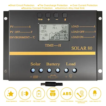 SOLAR60 Multi-Protection Intelligent LCD Screen Solar Charge Controller 12V/24V 60A Circuit Protection Durable ABS Case
SOLAR60 Multi-Protection Intelligent LCD Screen Solar Charge Controller 12V/24V 60A Circuit Protection Durable ABS Case