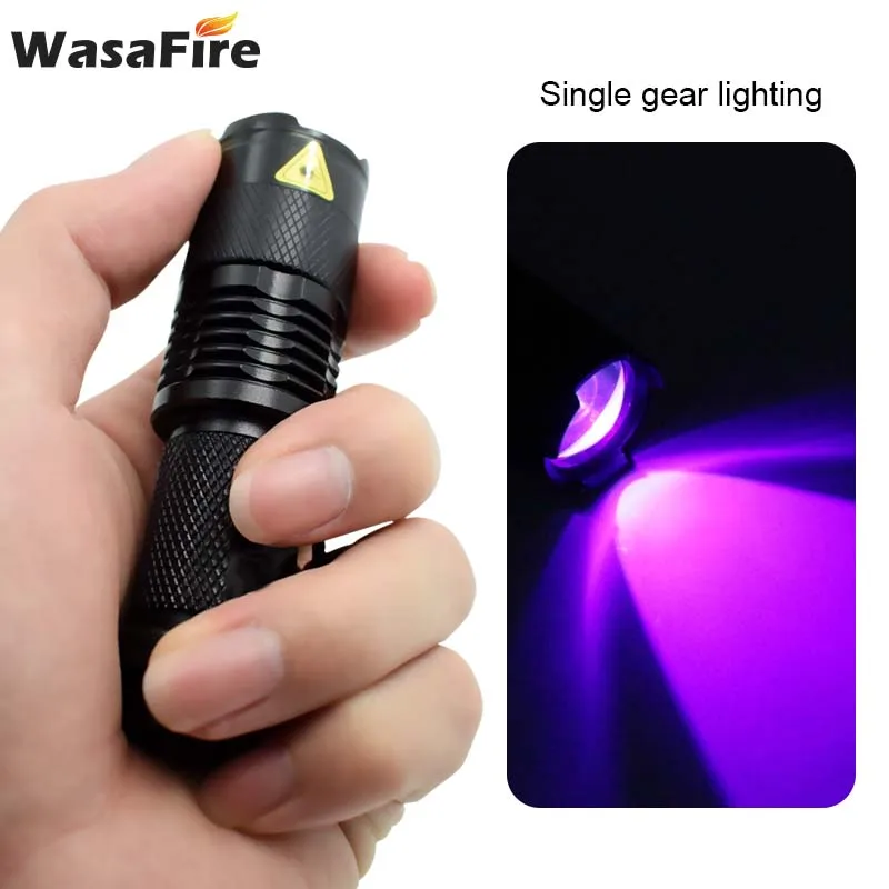 Mini LED UV Flashlight Ultraviolet Q5 Torch with Zoom Function Waterproof UV Black Light Money Detector Scorpion Hunting
Mini LED UV Flashlight Ultraviolet Q5 Torch with Zoom Function Waterproof UV Black Light Money Detector Scorpion Hunting