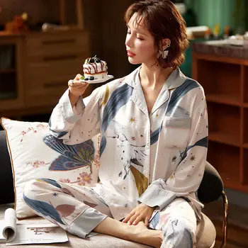 Hot Sale Printed Autumn Winter Sleepwear Sexy Long Sleeve Homewear Women Cute Pink Sleep Set Pajamas Pyjamas Suit 2PCS Nightwear
Hot Sale Printed Autumn Winter Sleepwear Sexy Long Sleeve Homewear Women Cute Pink Sleep Set Pajamas Pyjamas Suit 2PCS Nightwear