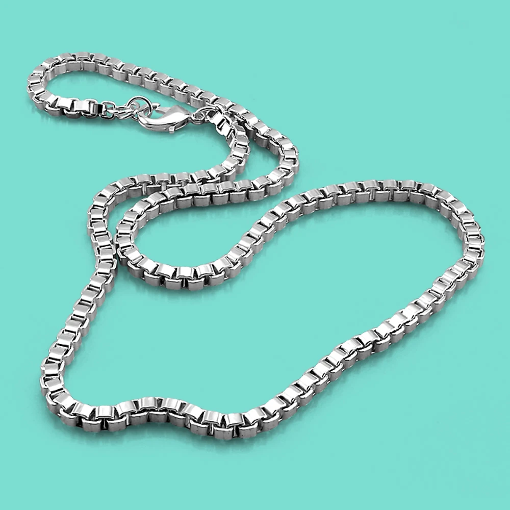 Classic Box Necklace-Men's 925 Silver Necklace-46/51/56/61/66CM-Silver Chain-Men's Party Accessories Jewelry Collar
Classic Box Necklace-Men's 925 Silver Necklace-46/51/56/61/66CM-Silver Chain-Men's Party Accessories Jewelry Collar