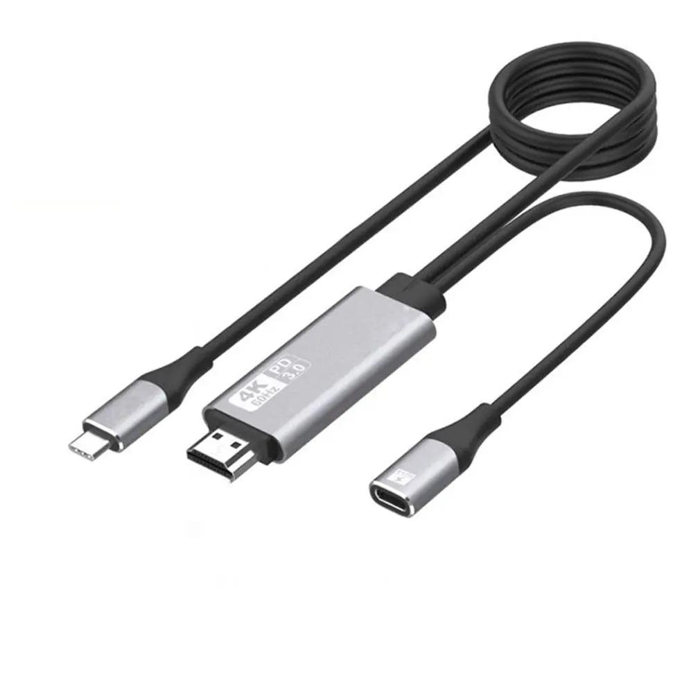 USB-C To HDMI Cable PD Adapter Converter Cable 4K 60HZ HDMI 2.0 HD Video Converter Cable Fast Charging Cable
USB-C To HDMI Cable PD Adapter Converter Cable 4K 60HZ HDMI 2.0 HD Video Converter Cable Fast Charging Cable