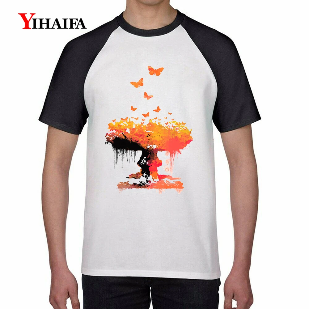 Mens T Shirts gym Colorful Tree Butterfly Raglan Tees Plus Size Tee Short Sleeve White Tops Fashion Casual T-shirt S-3XL
Mens T Shirts gym Colorful Tree Butterfly Raglan Tees Plus Size Tee Short Sleeve White Tops Fashion Casual T-shirt S-3XL