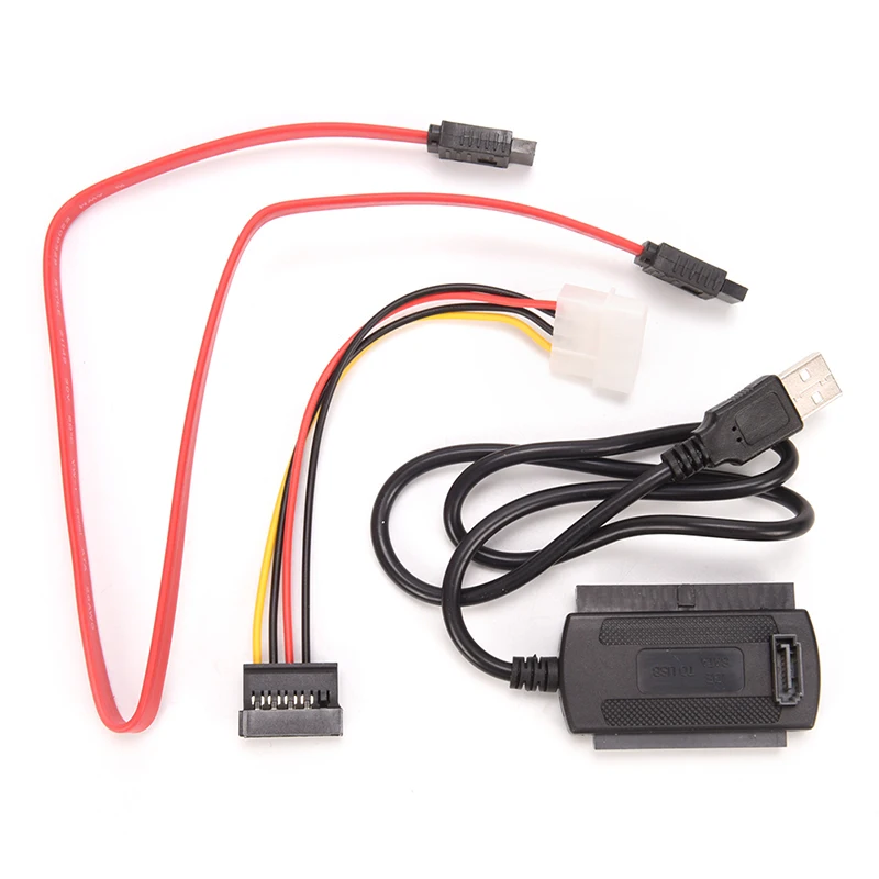USB 2.0 To IDE SATA Adapter Cable 4 Pin Power Cable For 2.5 3.5 HD HDD Hard Drive Adapter Converter Cable
USB 2.0 To IDE SATA Adapter Cable 4 Pin Power Cable For 2.5 3.5 HD HDD Hard Drive Adapter Converter Cable
