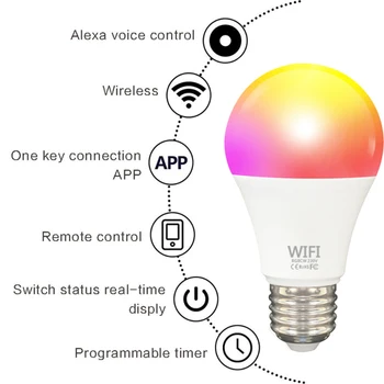 Smart E27 LED IR Remote Control Memory Mode Bluetooth Smart Wifi Bulb Dimming Light Bulb 9W RGBCW Voice Control Work
Smart E27 LED IR Remote Control Memory Mode Bluetooth Smart Wifi Bulb Dimming Light Bulb 9W RGBCW Voice Control Work