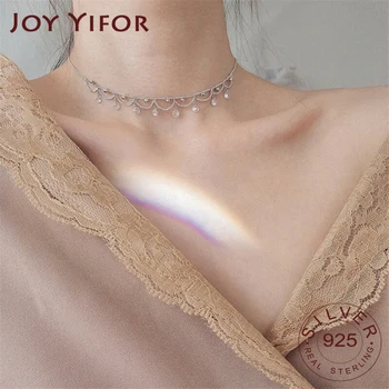 Simple Sweet 925 sterling Silver Necklace Collar Necklace Female CZ Zircon Clavicle Chain Wedding Party Jewelry Gift
Simple Sweet 925 sterling Silver Necklace Collar Necklace Female CZ Zircon Clavicle Chain Wedding Party Jewelry Gift