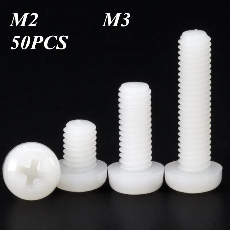 50pcs M2 M2.5 M3 Black White Plastic screw Metric Threaded Pan Head Cross Round Screw Nylon insulation Bolt length 4mm-30m
50pcs M2 M2.5 M3 Black White Plastic screw Metric Threaded Pan Head Cross Round Screw Nylon insulation Bolt length 4mm-30m
