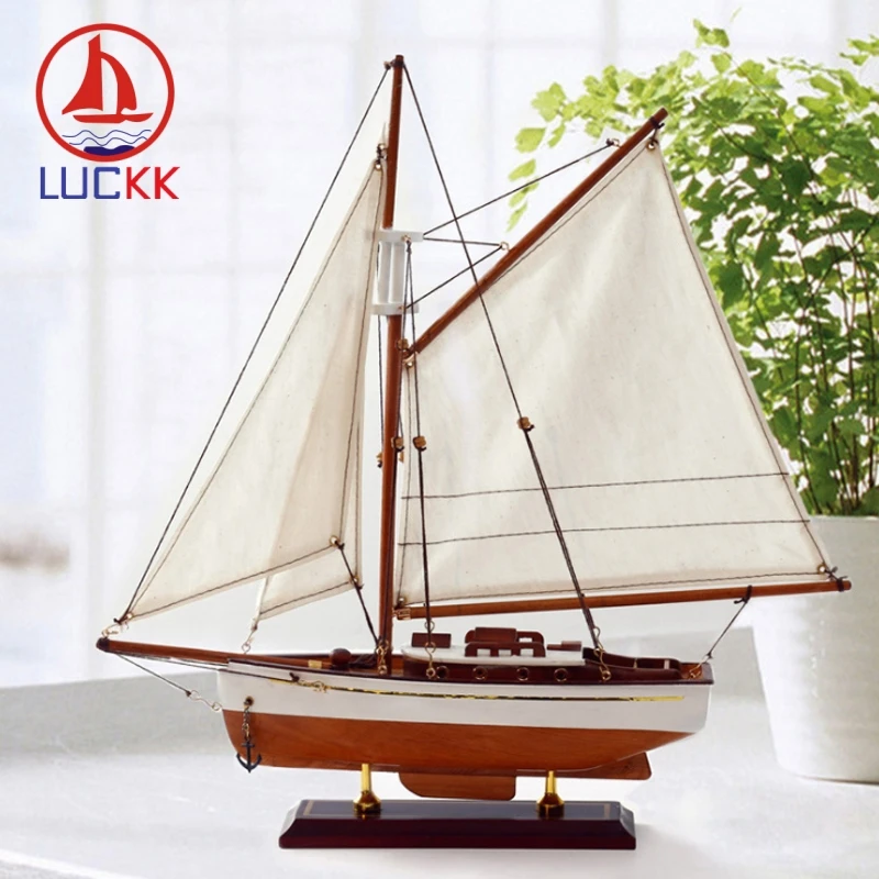 LUCKK 40CM Simulation Wooden Sailboat Ornaments Fish Ship Model Decor For Room Office Desk Canvas Part Assembling Building Kits
LUCKK 40CM Simulation Wooden Sailboat Ornaments Fish Ship Model Decor For Room Office Desk Canvas Part Assembling Building Kits