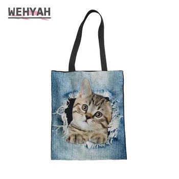Wahyah 3D Printing Simulation Denim Cat Handbag Purses Canvas Hand Bag for Woman Bags 2019 Designer Cat Clutch Tote Bag ZY147
Wahyah 3D Printing Simulation Denim Cat Handbag Purses Canvas Hand Bag for Woman Bags 2019 Designer Cat Clutch Tote Bag ZY147
