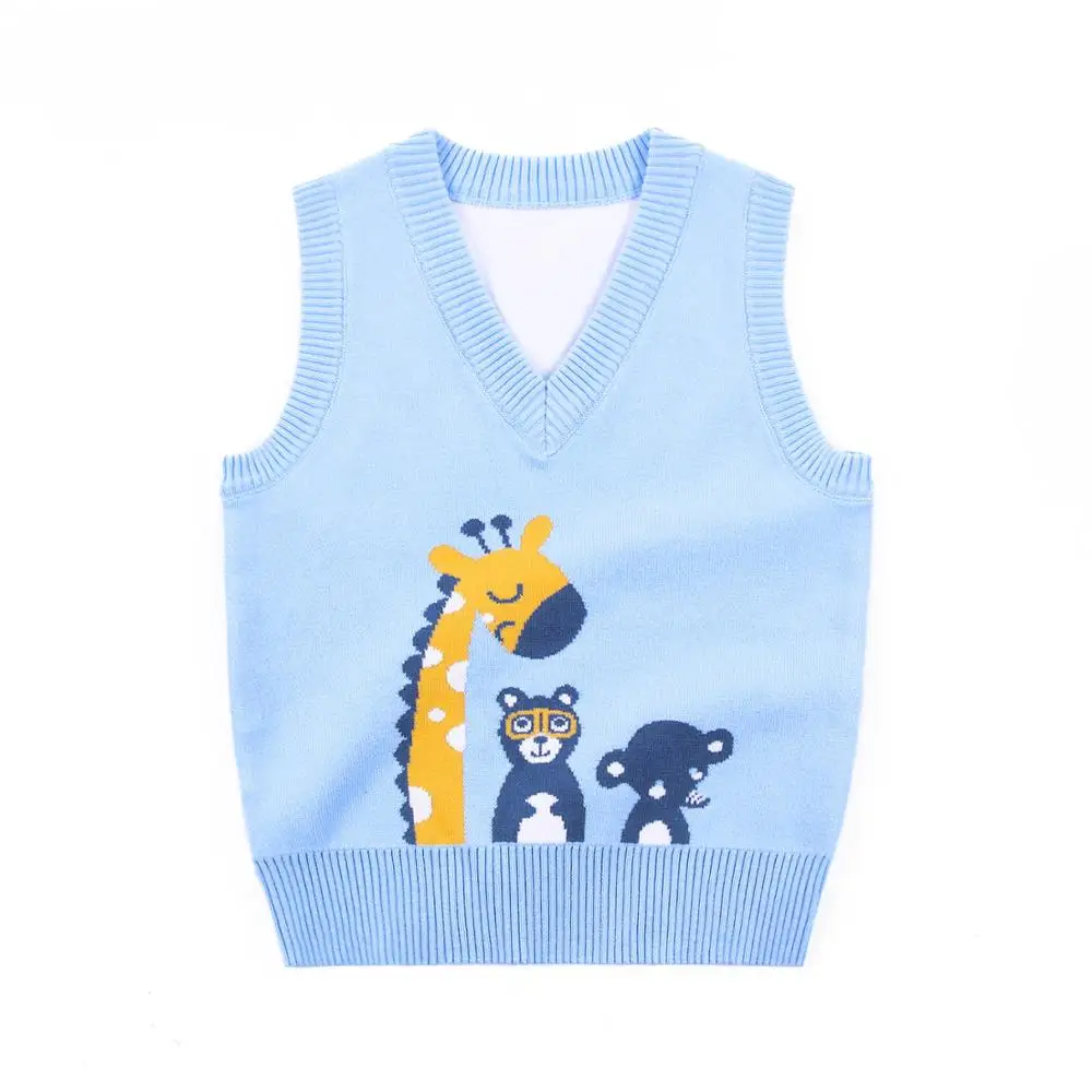Korean Style Boy Knitted Vest Autumn and Winter New Cartoon Children's V-neck Vest Sweater Children's Clothing 2-6Y
Korean Style Boy Knitted Vest Autumn and Winter New Cartoon Children's V-neck Vest Sweater Children's Clothing 2-6Y