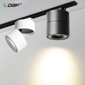 

[DBF]15W 12W 10W 7W Rail Track Fixture COB Dimmable Rail Spotlight LED Track Light AC85-265V Black/White Guide Rail Track Light