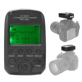 soft release button VISICO VC-818TX I-TTL High Speed Sync Flash Trigger 2.4G Wireless Transmitter Support 8 Channels 30 ID
soft release button VISICO VC-818TX I-TTL High Speed Sync Flash Trigger 2.4G Wireless Transmitter Support 8 Channels 30 ID
