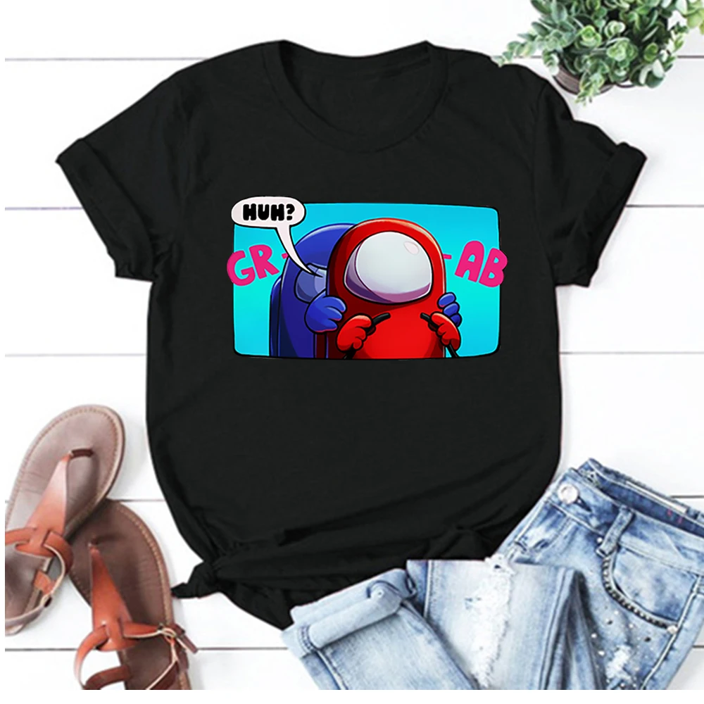 

Among Us Print T-shirts Women Summer Graphic Tee Aesthetic Shirts for Female Casual Short Sleeve Ladies Tops