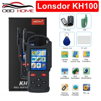 OBD2 Car accessories Lonsdor KH100 Hand-Held Remote Key Programmer Generate Chip/ Detect Remote Frequency For Toyota 8A(H) Chip