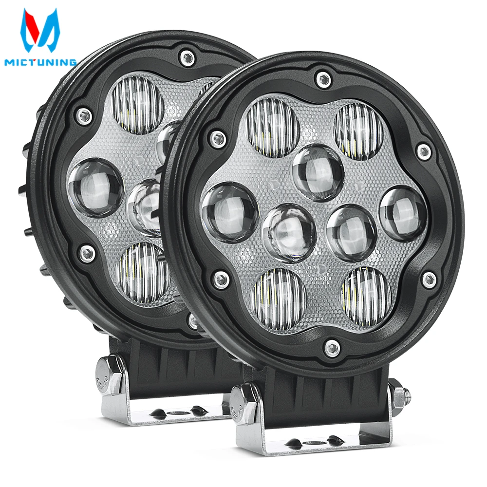 MICTUNING 2Pcs WR 4.7 Inch Round LED Pods 27W Off Road Driving Light Led Fog Lights Combo Work Light with Adjustable Brackets
MICTUNING 2Pcs WR 4.7 Inch Round LED Pods 27W Off Road Driving Light Led Fog Lights Combo Work Light with Adjustable Brackets