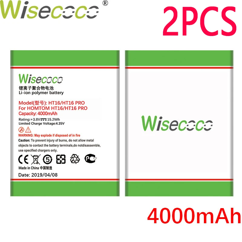 WISECOCO 2PCS 4000mAh Battery For Homtom HT16 HT 16 Pro Phone In Stock Latest Production High Quality Battery+Tracking Number
WISECOCO 2PCS 4000mAh Battery For Homtom HT16 HT 16 Pro Phone In Stock Latest Production High Quality Battery+Tracking Number