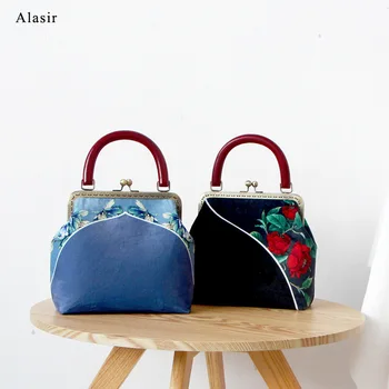 Alasir Classical Peony Wood Handle Frame Handbags Handmade DIY Non-finished Products Material Package Women Vintage Flower Bags
Alasir Classical Peony Wood Handle Frame Handbags Handmade DIY Non-finished Products Material Package Women Vintage Flower Bags