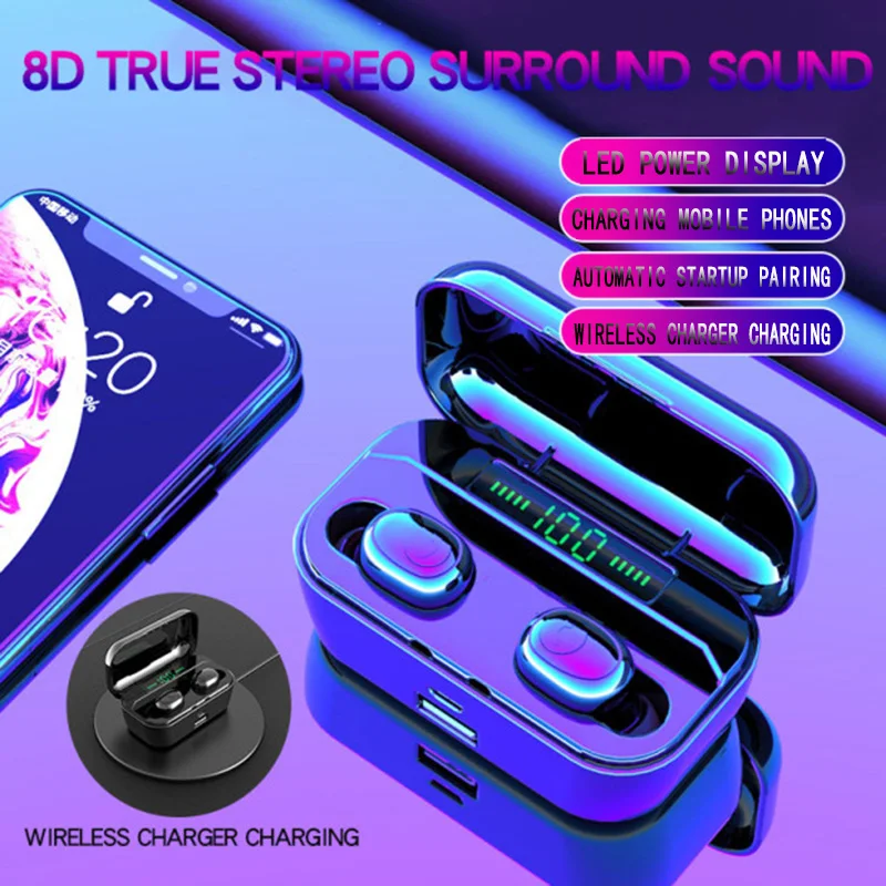 Bluetooth Headset Bluetooth 5.0 Wireless Mini Earphones 8D Stereo with Mobile Power Rechargeable Headphones for all mobile phone
Bluetooth Headset Bluetooth 5.0 Wireless Mini Earphones 8D Stereo with Mobile Power Rechargeable Headphones for all mobile phone