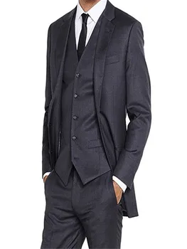 Business Men Suits New Wedding Groom Tuxedos Notched Lapel 3 Piece Casual Style Man Suit Jacket pants Vest
Business Men Suits New Wedding Groom Tuxedos Notched Lapel 3 Piece Casual Style Man Suit Jacket pants Vest