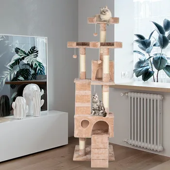 Cat Climbing Tree Tower 66" Stable Cute Cat Kitten Climb Holder Sisal Rope Scratching Jumping Pet Toy House Furniture
Cat Climbing Tree Tower 66" Stable Cute Cat Kitten Climb Holder Sisal Rope Scratching Jumping Pet Toy House Furniture