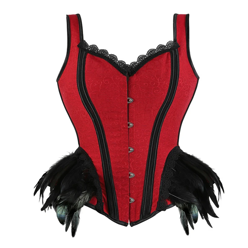 

Sexy Women Steampunk Clothing Gothic Overbust Corset Lace Camisole Bustier Top Slimming Waist Cincher Body Shaper Corselet