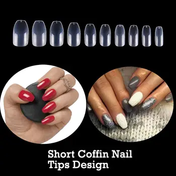 KROFAUE 500pcs/Box Coffin Full Cover False Nails 10 Sizes Fake Nail Tips Clear Color Nail Art Manicure Tools
KROFAUE 500pcs/Box Coffin Full Cover False Nails 10 Sizes Fake Nail Tips Clear Color Nail Art Manicure Tools