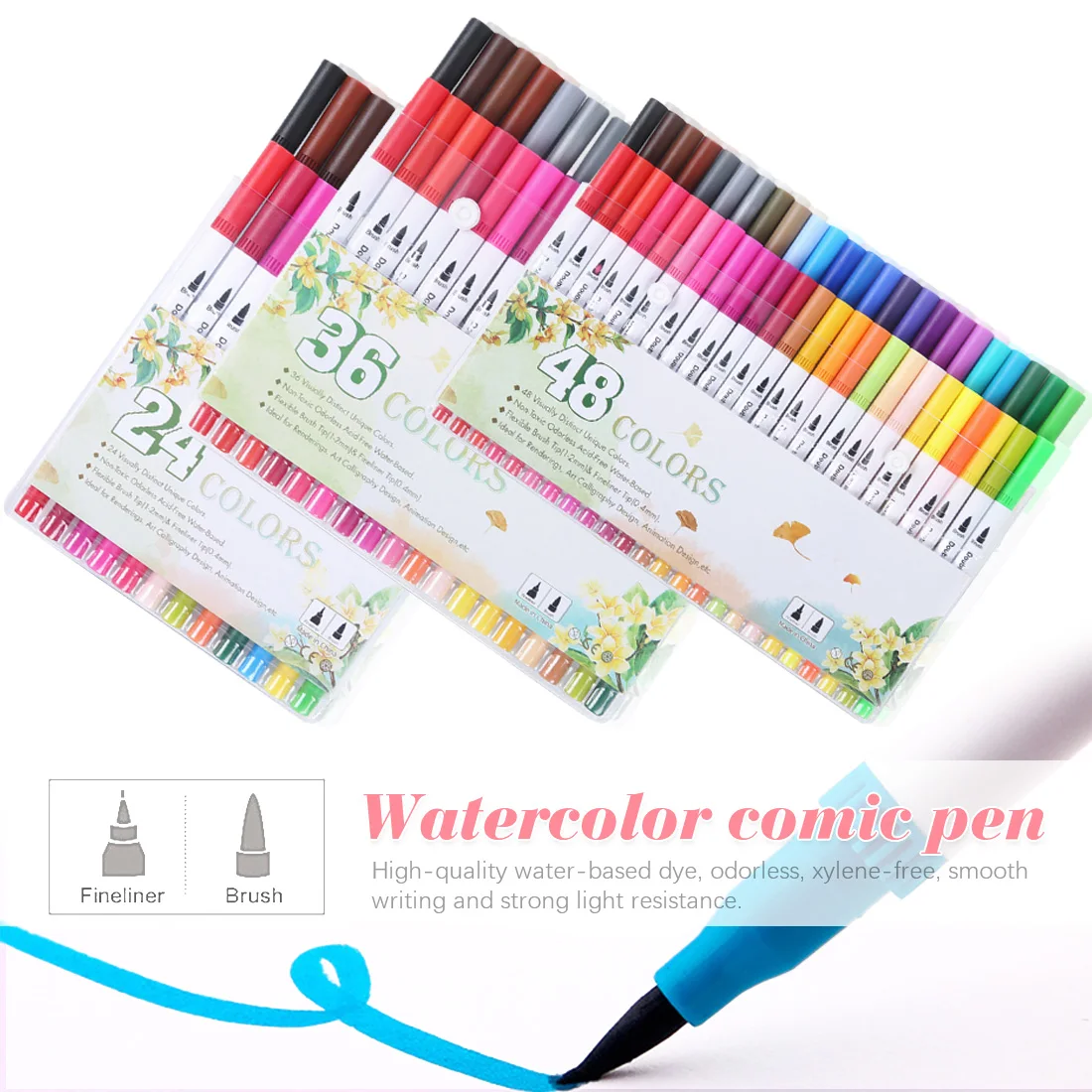 Creative Modelling Artistic Fontmild Liner Brush Pen 48/100Colors StraightGel Pen Set Colourful
Creative Modelling Artistic Fontmild Liner Brush Pen 48/100Colors StraightGel Pen Set Colourful