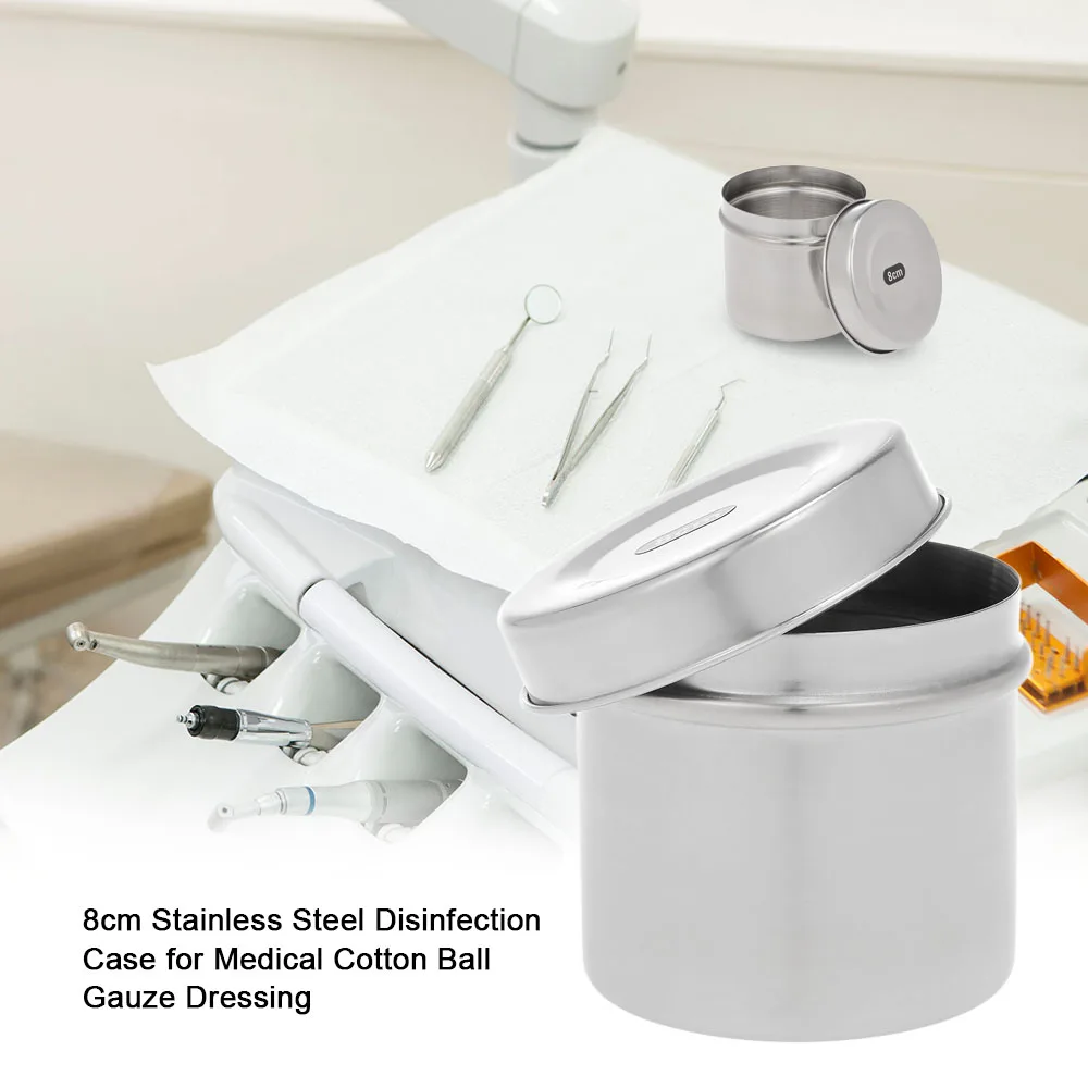 8cm Stainless Steel Dental Box Holder Disinfection Case for Medical Cotton Ball Gauze Dressing Dental Accessory For Cotton Ball
8cm Stainless Steel Dental Box Holder Disinfection Case for Medical Cotton Ball Gauze Dressing Dental Accessory For Cotton Ball