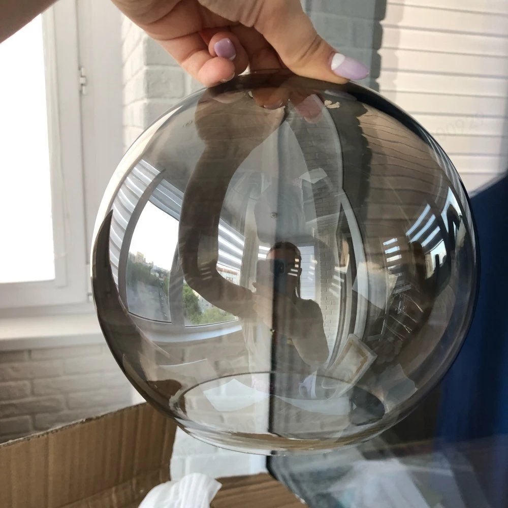 Светодиодная Подвесная лампа в стиле лофт дымчато серая стеклянная с шариками