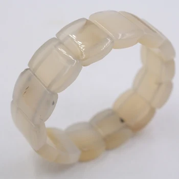 Fashion Jewelry White Agate Luck Square Beads Link Chain Bracelet 20mmW Elastic
Fashion Jewelry White Agate Luck Square Beads Link Chain Bracelet 20mmW Elastic