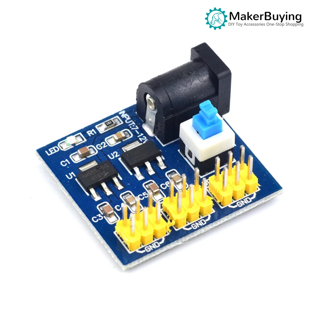 Multi-channel DC-DC voltage conversion module power supply 12V to 3.3/5/12V AMS1117
Multi-channel DC-DC voltage conversion module power supply 12V to 3.3/5/12V AMS1117