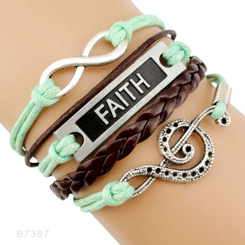 Friendship Gift Infinity Love Music Treble Clef Dance Dancing Guitar Band Mom Singing Musician Leather Wrap Bracelets for Women
Friendship Gift Infinity Love Music Treble Clef Dance Dancing Guitar Band Mom Singing Musician Leather Wrap Bracelets for Women
