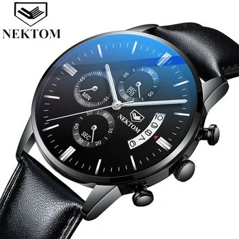 NEKTOM Men Watches Leather Wristwatch Business Male Sport Quartz Clock Chronograph Quartz Male Sports Watch Relogio Masculino
NEKTOM Men Watches Leather Wristwatch Business Male Sport Quartz Clock Chronograph Quartz Male Sports Watch Relogio Masculino