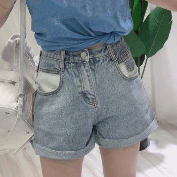 Casual Solid Women Mini Denim Shorts Female Straight Summer Korean Shorts Mujer Empire Pockets Button Fly Sweet Jeans Shorts
Casual Solid Women Mini Denim Shorts Female Straight Summer Korean Shorts Mujer Empire Pockets Button Fly Sweet Jeans Shorts