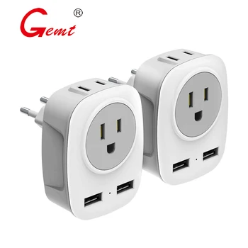 European Travel Plug Adapter, Foval European Plug Adapter US to Europe Power Outlets Adapter with 2 USB, 4 in 1 Eu Travel Adapte
European Travel Plug Adapter, Foval European Plug Adapter US to Europe Power Outlets Adapter with 2 USB, 4 in 1 Eu Travel Adapte