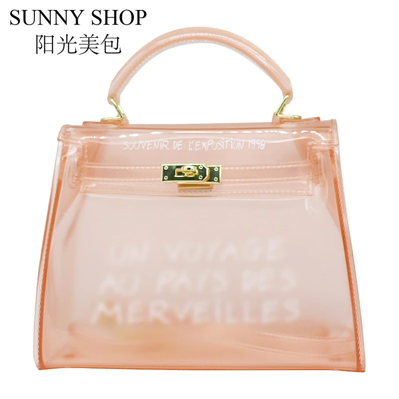SUNNY SHOP Women Transparent Bag PVC Clear Bag Jelly Handbag Summer Shoulder Bag Satchel Design Tote Bags Printed Letter Candy
SUNNY SHOP Women Transparent Bag PVC Clear Bag Jelly Handbag Summer Shoulder Bag Satchel Design Tote Bags Printed Letter Candy