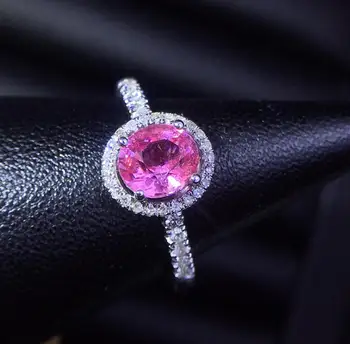 Pink Sapphire Ring Real Pure 18 K Natural Pink Sapphire Gemstones 1.12ct Diamonds Stone Female Ring
Pink Sapphire Ring Real Pure 18 K Natural Pink Sapphire Gemstones 1.12ct Diamonds Stone Female Ring
