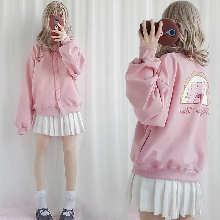 Japanese Harajuku college sweet lolita coat vintage o-neck lantern sleeve cute printing kawaii girl jacket loose coat loli
Japanese Harajuku college sweet lolita coat vintage o-neck lantern sleeve cute printing kawaii girl jacket loose coat loli