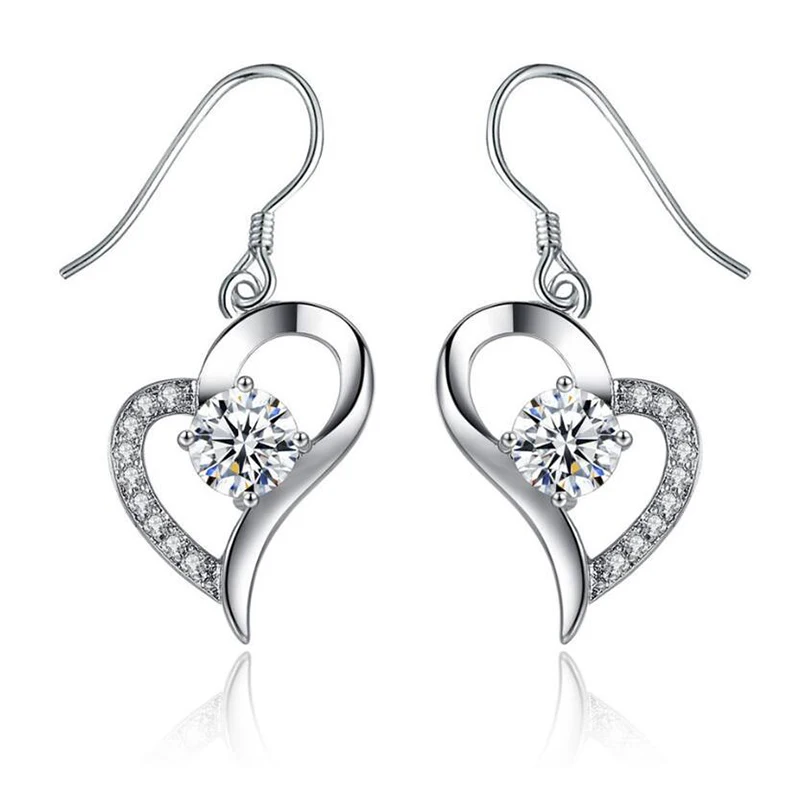 1 Pairs Copper Material Heart Shape Setting Cubic Zirconia Dangle Earrings for Women
1 Pairs Copper Material Heart Shape Setting Cubic Zirconia Dangle Earrings for Women