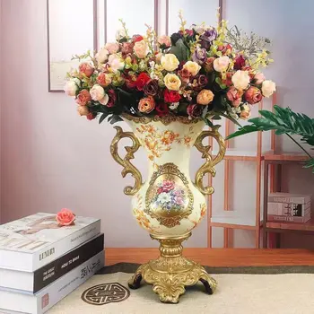 European Style Luxury Vase Ceramics Vintage Art Dining Table Creative Home Vase Crafts Jarrones Living Room Decor Vase DA60HP
European Style Luxury Vase Ceramics Vintage Art Dining Table Creative Home Vase Crafts Jarrones Living Room Decor Vase DA60HP