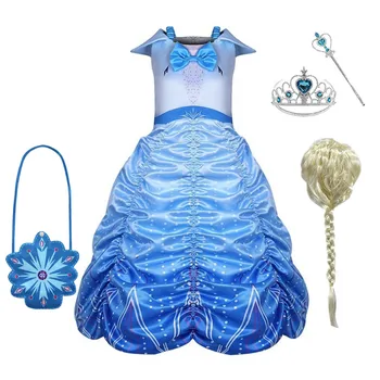 NEW Snow Queen 2 Princess Dress Bow long dresses Anna Elsa 2 Halloween Carnival Birthday Christmas Party cosplay Clothing
NEW Snow Queen 2 Princess Dress Bow long dresses Anna Elsa 2 Halloween Carnival Birthday Christmas Party cosplay Clothing