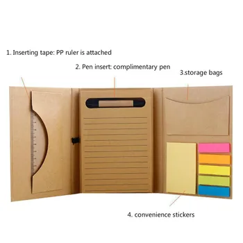Creative Kraft Paper Notebook Bandage Journal Filler Papers Multi-function Notepad Memo Pad With Colored Sticky Notes,ruler,pen
Creative Kraft Paper Notebook Bandage Journal Filler Papers Multi-function Notepad Memo Pad With Colored Sticky Notes,ruler,pen