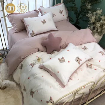 60 comfortable tencel naked sleeping four-piece spring and summer bedding, cool silky cute cute quilt cover sheets 
60 comfortable tencel naked sleeping four-piece spring and summer bedding, cool silky cute cute quilt cover sheets