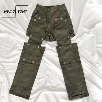 HWLZLTZHT High Waist Joggers Women Patchwork Removable Army Harem Pants Streetwear Punk Cargo Pants Women Loose Trousers
HWLZLTZHT High Waist Joggers Women Patchwork Removable Army Harem Pants Streetwear Punk Cargo Pants Women Loose Trousers