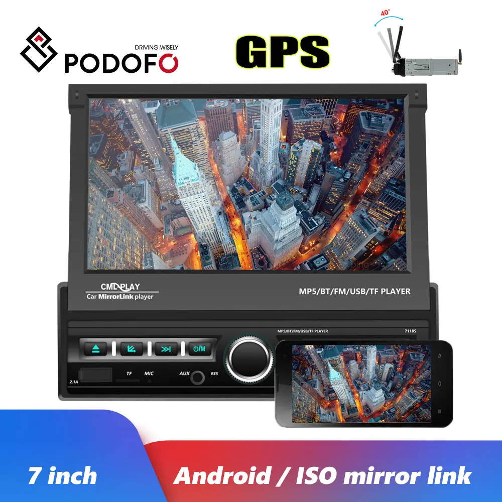 Podofo 1 Din 7'' Car Radios GPS Autoradio Android Mirror Link Car Multimedia Player Touch Screen Bluetooth USB FM AUX Stereo
Podofo 1 Din 7'' Car Radios GPS Autoradio Android Mirror Link Car Multimedia Player Touch Screen Bluetooth USB FM AUX Stereo