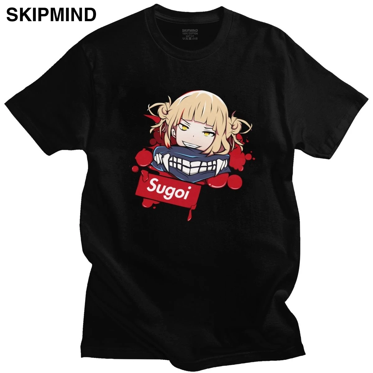 Boku No Hero academic Футболка Мужская хлопковая футболка из химико Тога Sugoi футболки с