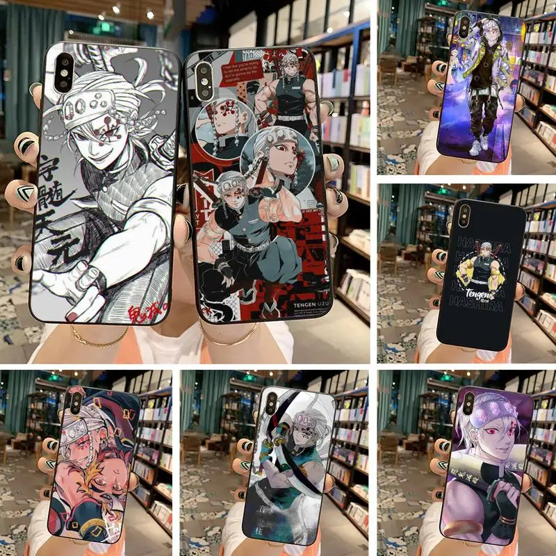 HUAGETOP Tengen Uzui Kimetsu no Yaiba Demon Slayer Soft Phone Case for iPhone 11 pro XS MAX 8 7 6 6S Plus X 5S SE 2020 XR case | Мобильные