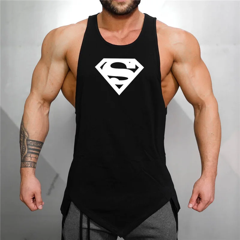 

Brand Singlet Sleeveless Men's Tops Stringer Shirt Fitness Tank Top Men Gyms Clothing Bodybuilding Cotton Breathable Muscle Vest