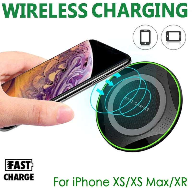 Qi Wireless Charger For iPhone 8 X XR XS Max 10W Fast Wireless Charging for Samsung S9 S8 Note 9 S10 USB Charger Pad for xiaomi
Qi Wireless Charger For iPhone 8 X XR XS Max 10W Fast Wireless Charging for Samsung S9 S8 Note 9 S10 USB Charger Pad for xiaomi