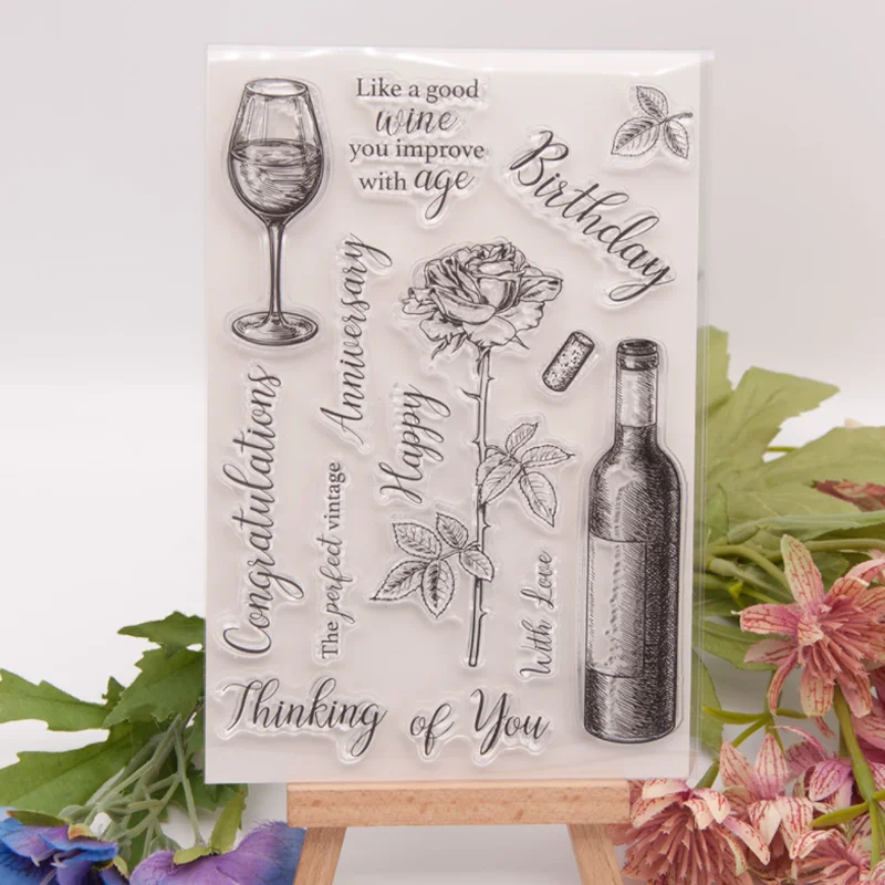 1pc Rose Wine Transparent Silicone Stamp Cutting DIY Hand Account Scrapbooking Rubber Coloring Embossed Diary Decor Reusable
1pc Rose Wine Transparent Silicone Stamp Cutting DIY Hand Account Scrapbooking Rubber Coloring Embossed Diary Decor Reusable